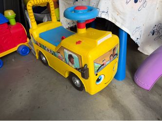 School bus push car