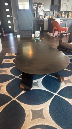 Restoration Hardware Modern black metal coffee table