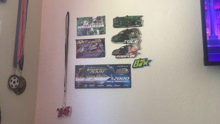 Signed race car cards/ keychain