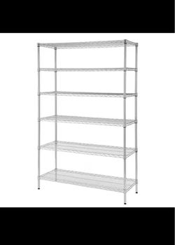 6-Tier Commercial Grade Heavy Duty Steel Wire Shelving Unit in Chrome (48 in. W x 72 in. H x 18 in. D)