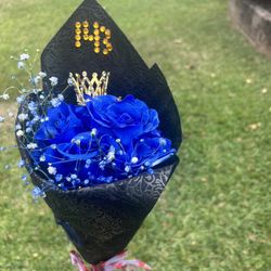 Blue Roses Bouquet 