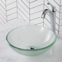 Glass Bowl Bathroom Vanity Sink  NEW
