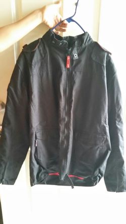 Red route motorcycle jacket
