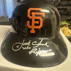 Jack Clark Signed San Francisco Giants Replica Batting Helmet Schwartz