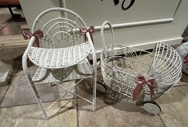 Doll Size Stroller and High Chair