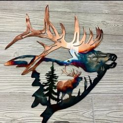 Deer Metal Wall Art 