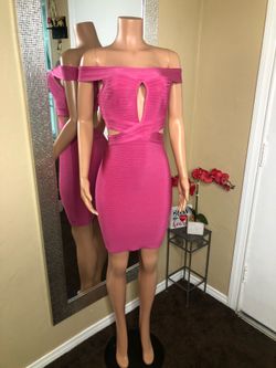 Pink bandage dress