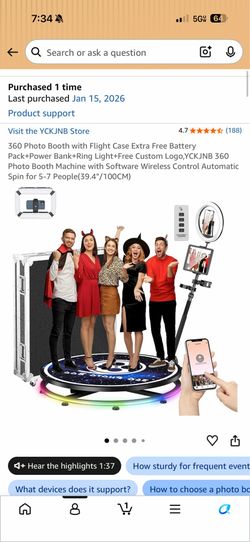 360 Booth brand new opened box never used beside to set up lights