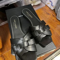 Saint Laurent Nu Pieds Slide Sandals 38