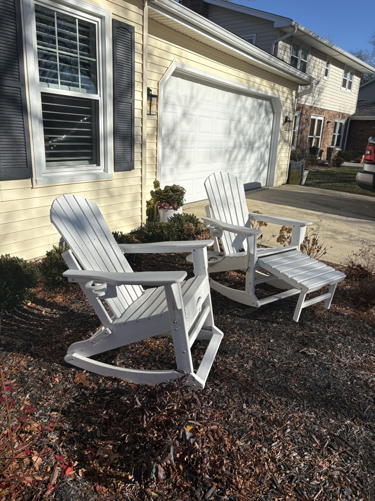 Folding and Rocking Adirondack Chair with Ottoman.
