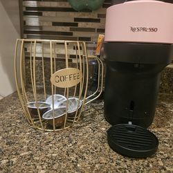 Nespresso cafetera rosa