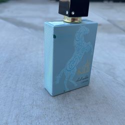 Moroccan Blue Cologne.  Never Spayed Before Brand new, There Is A Little chip On The Side But That Not To Worry About. Very Good Smelling