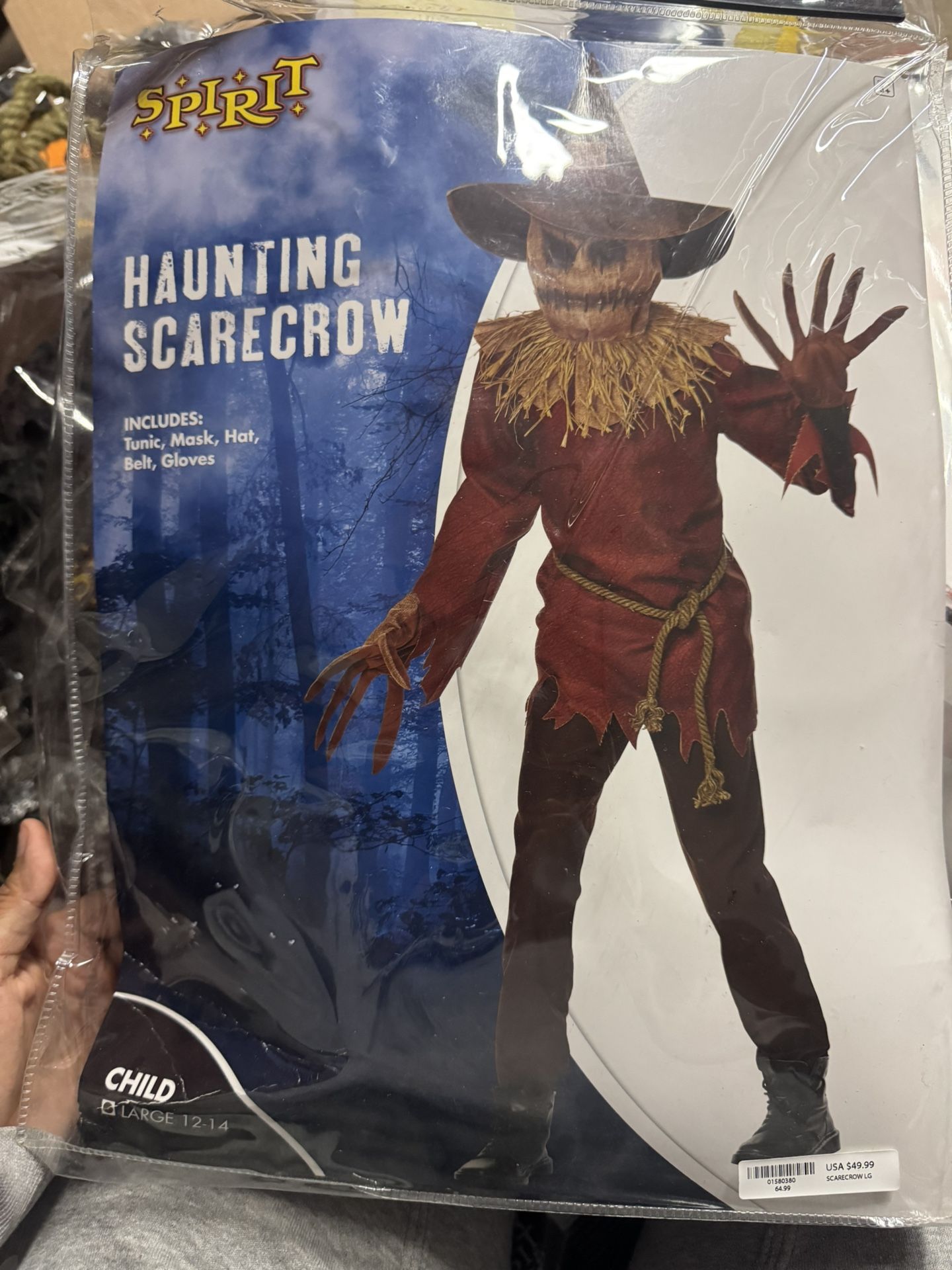 SCARECROW MASK HAT AND GLOVES