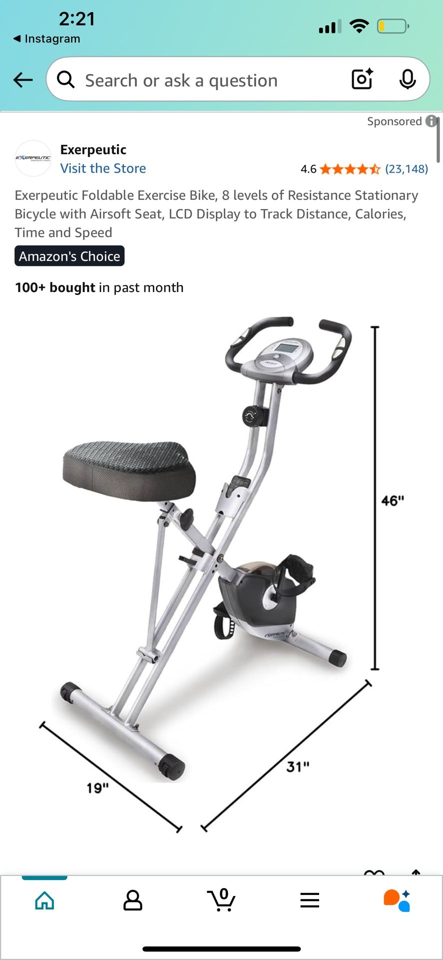 Exercise Bike (foldable)