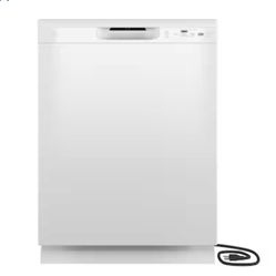 GE Dry Boost 24-in Front Control Built-in Dishwasher ( White ) ENERGY STAR, 59-Decibel Standard Sound Level