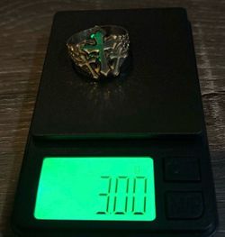 gold cross nugget style ring