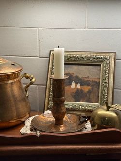 Copper Candlestick Holder