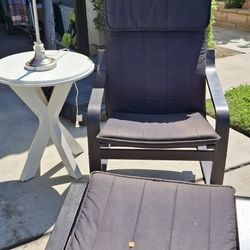 Ikea Chair with Ottoman