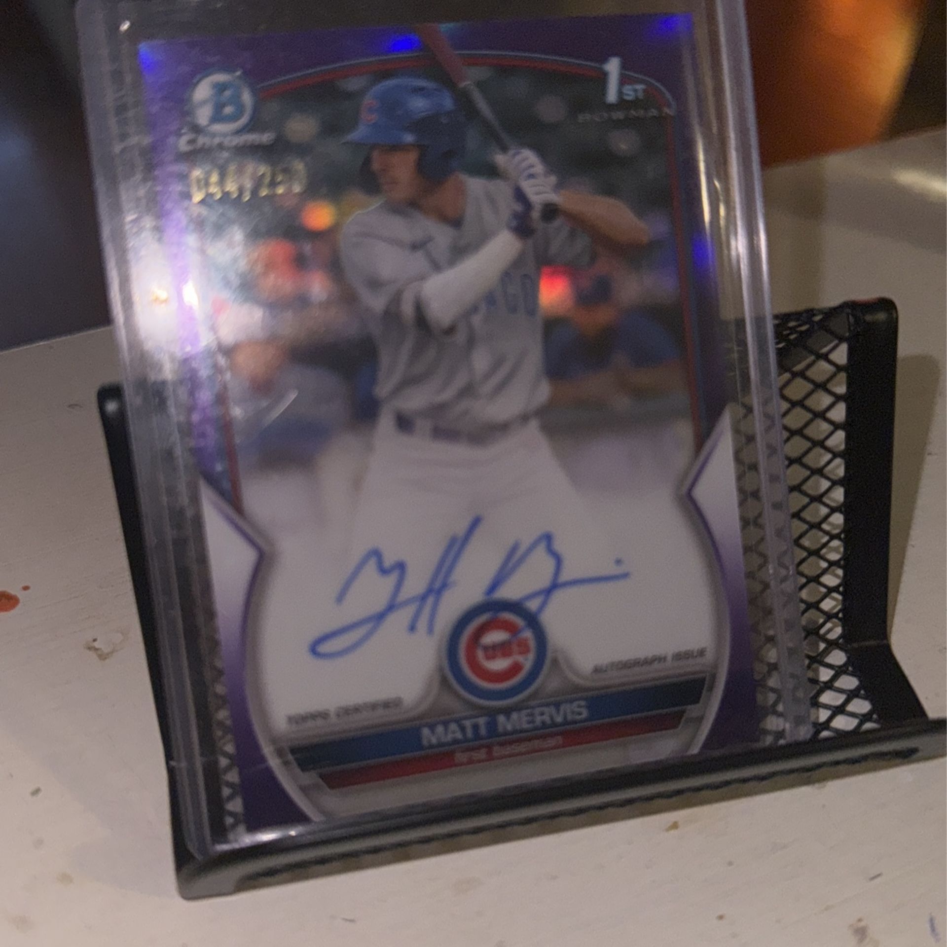 Matt Mervis Chicago Cubs 1st Bowman /250