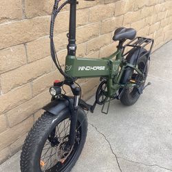 WINDHORSE E Bike for Adults, 48V 13AH Foldable Electric Bike with 750W Motor, 20MPH 50 Mile Range, 7-Gears, Dumping Power Outage, 20" Fat Tires 