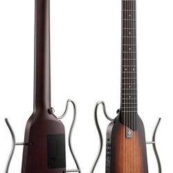 Donner HUSH-I Guitar For Travel - Portable Ultra-Light and Quiet Performance Headless Acoustic-Electric
