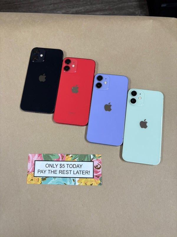 Apple IPhone 12 Mini 5G Unlocked - Only $1 Today Pay The Rest Later!
