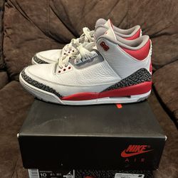 Jordan 3 Fire Red Size 10