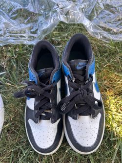 Nike Dunk Low Black White Blue Sneakers
