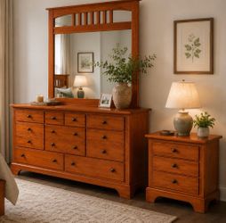 Vaughan Furniture Cherry Wood Dresser & Nightstand Set