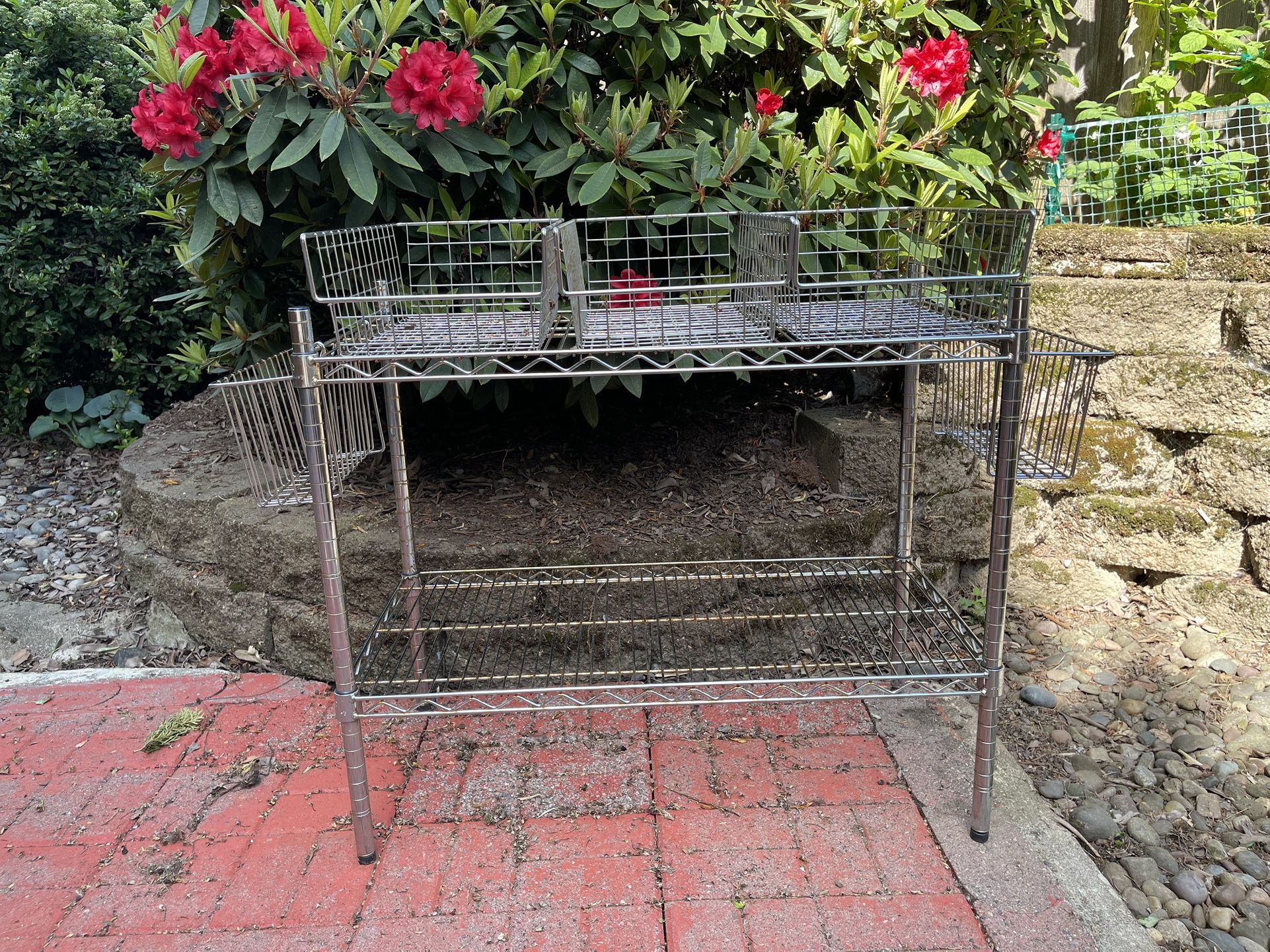 Storables Metal Rack Shelves With 5 Baskets