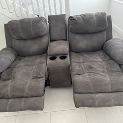 Grey reclining Sofa