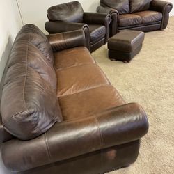 3-Piece Leather Sofa Set *Free Delivery*