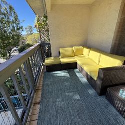 4pc Wicker Rattan Patio Sofa Set