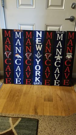 Place Your Orders Now 30 x 5 Wooden Man Cave And Sports Signs4