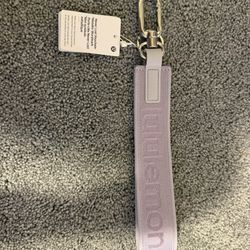 Lululemon Never Lost Keychain * Metallic Wordmark Color Faint Lavender