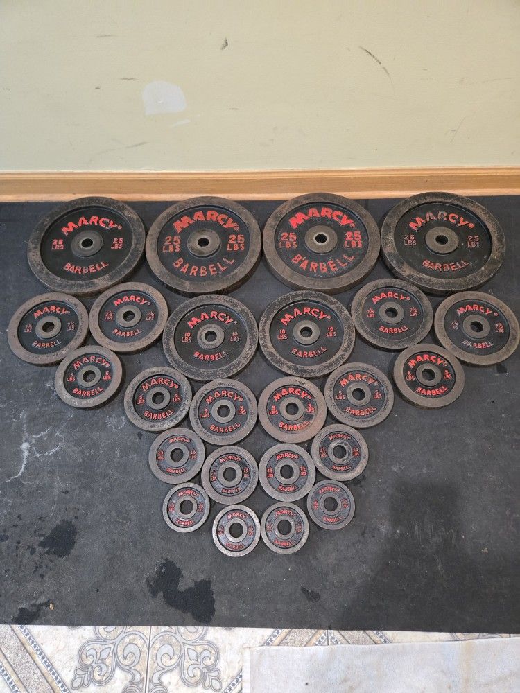 Complete 195lb Marcy Standard 1inch Weight Plate Set