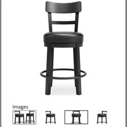 Swivel Bar Stool With Contoured Back 
