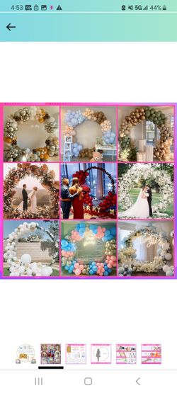 7 Ft Balloon Arch Gold Metal