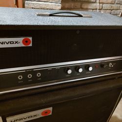 Univox 1236 Guitar Head Amp W/ Speaker Cabinet 