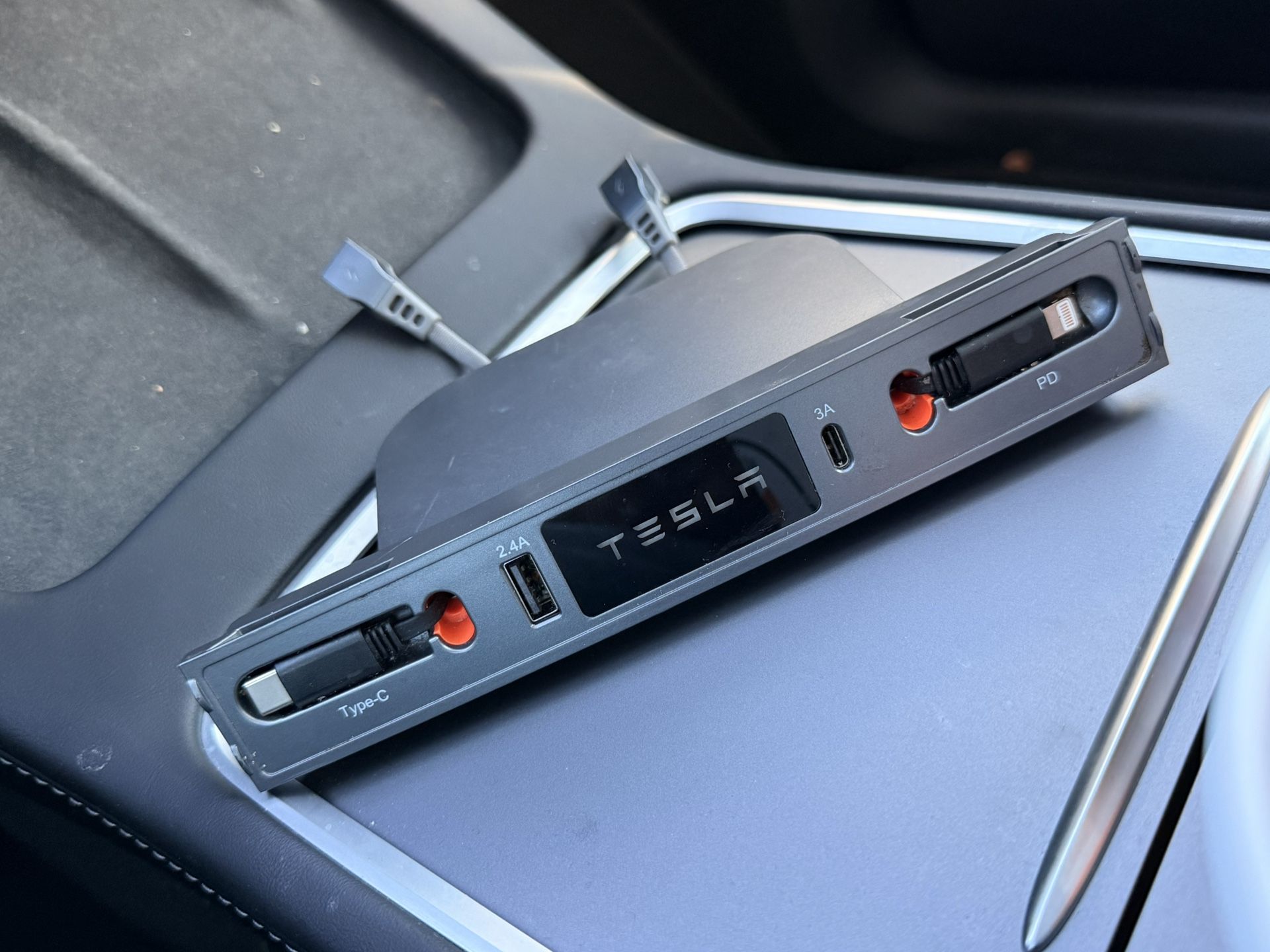 Tesla Retractable Phone Charger