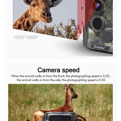 4K WiFi Trail Camera 30MP Bluetooth Hunting Camera with No Glow Infrared Night Vision IP66 Waterproof for Wildlife Game Trail