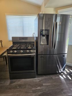 Samsung stove and fridge