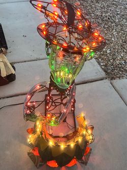 Halloween Witch Light-Up Yard Decoration