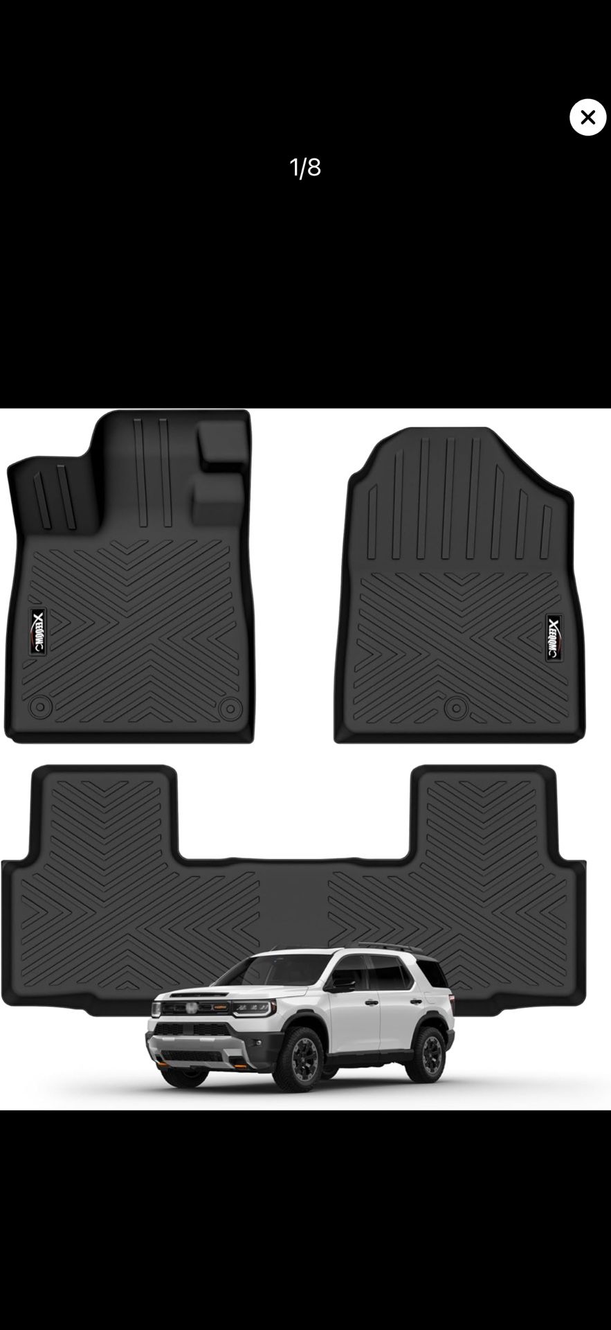 Floor Mats for 2026 Honda PassportAll Weather TPE Protection Floor Liners 1st & 2nd Row Floor Liners for 2026 Honda Passport Accessories