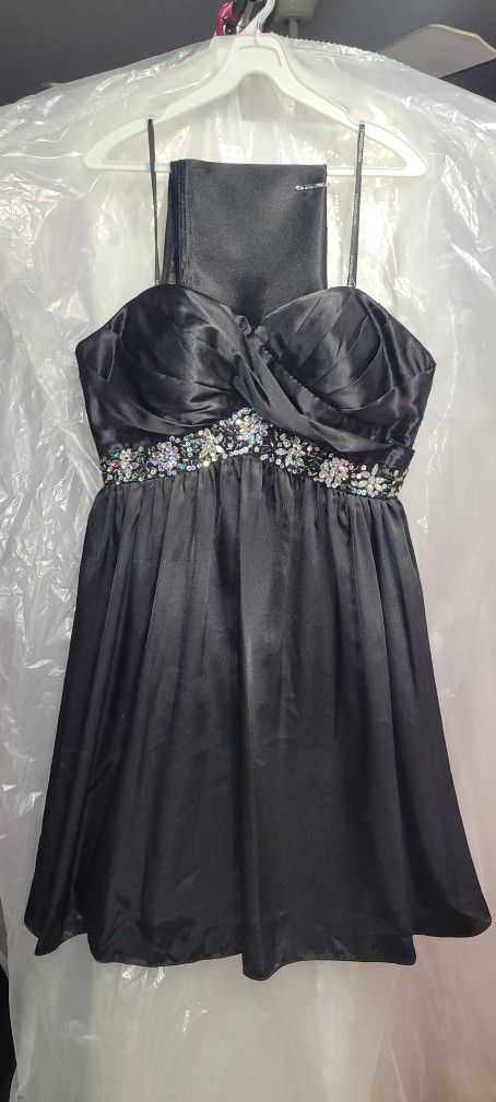Prom Black Dress, Sz L