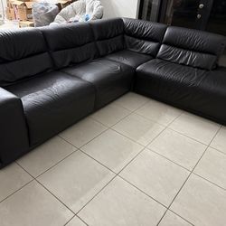 Italian Napa Leather Sofa L Shape