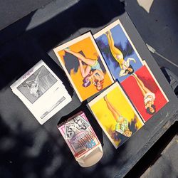 1950s era vintage stuff cards pin-up car accessories