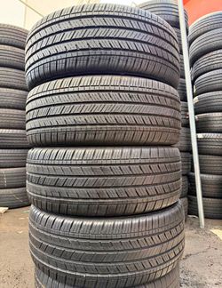 215/50/18 Goodyear vendo un set de llantas usadas excelente condiciones de vida las 4 ✅🤩I am selling a set of used tires, all 4 in excellent living c
