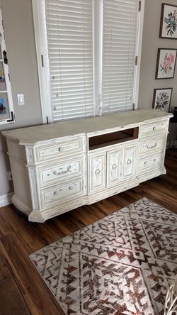 Entertainment center console solid wood