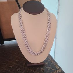 925 SILVER 22 INCHES 16 MM MOISSANITE CERTIFIED NECKLESS